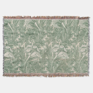 William Morris tulp behang textiel groen Deken