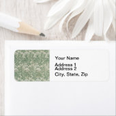 William Morris tulp behang textiel groen Etiket (Insitu)