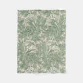 William Morris tulp behang textiel groen Fleece Deken (Voorkant)