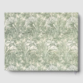 William Morris tulp behang textiel groen Gastenboek (Achterkant)