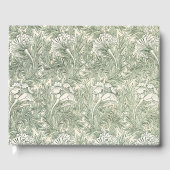 William Morris tulp behang textiel groen Gastenboek (Voorkant)