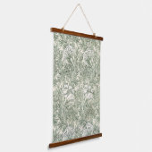 William Morris tulp behang textiel groen Hangend Wandkleed (Gebogen)