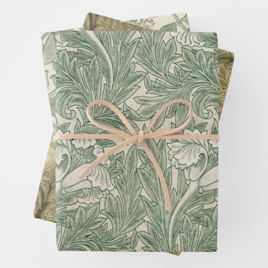 William Morris tulp behang textiel groen Inpakpapier Vel (In situ)