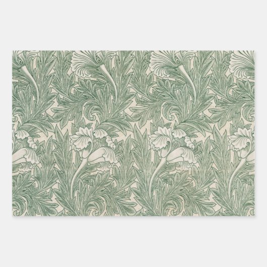 William Morris tulp behang textiel groen Inpakpapier Vel (Voorkant)