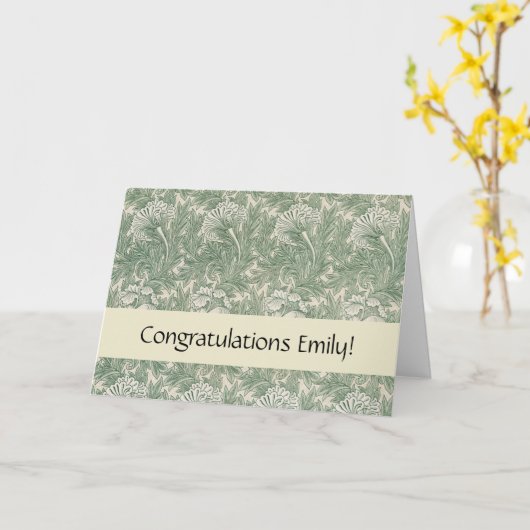 William Morris tulp behang textiel groen Kaart (Gele Bloem)