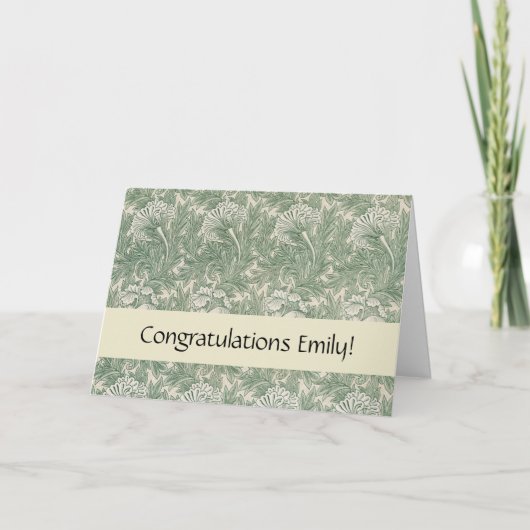 William Morris tulp behang textiel groen Kaart (Voorkant)