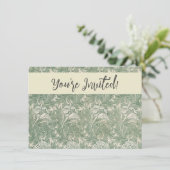 William Morris tulp behang textiel groen Kaart (Staand voorkant)