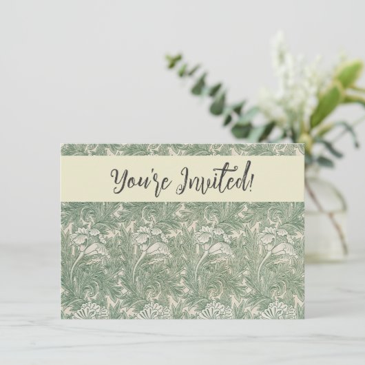 William Morris tulp behang textiel groen Kaart (Staand voorkant)