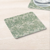 William Morris tulp behang textiel groen Kartonnen Onderzetters (Schuin)