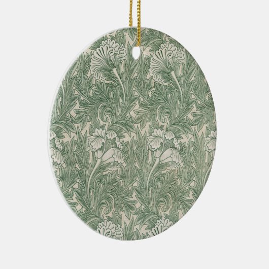William Morris tulp behang textiel groen Keramisch Ornament (Rechts)