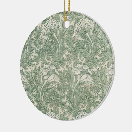 William Morris tulp behang textiel groen Keramisch Ornament (Links)