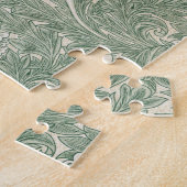 William Morris tulp behang textiel groen Legpuzzel (Zijkant)