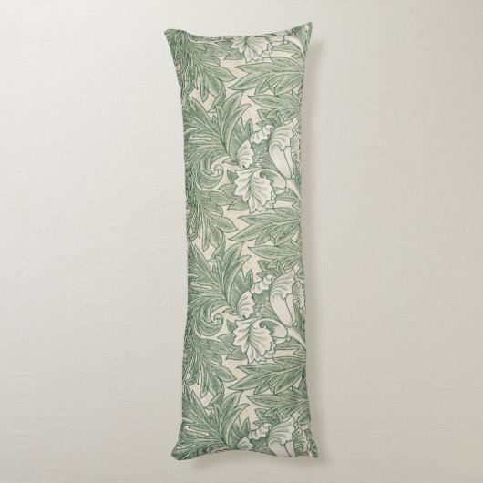 William Morris tulp behang textiel groen Lichaamskussen (Achterkant (Verticaal))