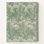 William Morris tulp behang textiel groen Notitieboek (Achterkant)