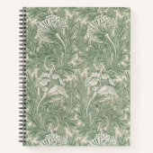 William Morris tulp behang textiel groen Notitieboek (Voorkant)