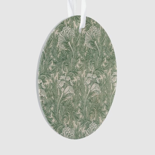 William Morris tulp behang textiel groen Ornament (voorkant)