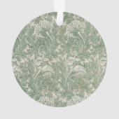 William Morris tulp behang textiel groen Ornament (achterkant)