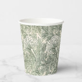 William Morris tulp behang textiel groen Papieren Bekers (Rechts)