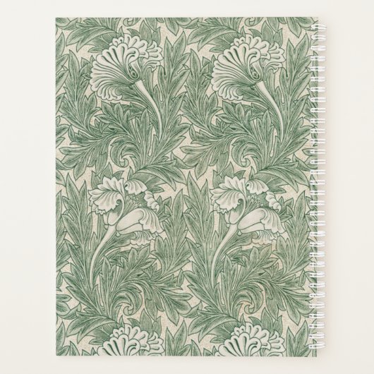William Morris tulp behang textiel groen Planner (Achterkant)