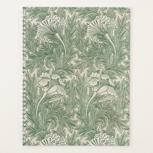 William Morris tulp behang textiel groen Planner (Voorkant)