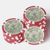 William Morris tulp behang textiel groen Poker Chips (Opstapeling)