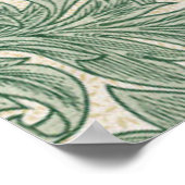 William Morris tulp behang textiel groen Poster (Hoek)