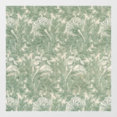 William Morris tulp behang textiel groen Raamsticker (Vel)