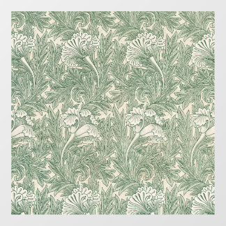 William Morris tulp behang textiel groen Raamsticker