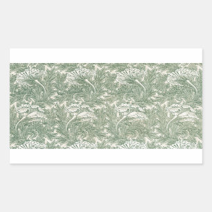 William Morris tulp behang textiel groen Rechthoekige Sticker