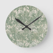 William Morris tulp behang textiel groen Ronde Klok (Voorkant)