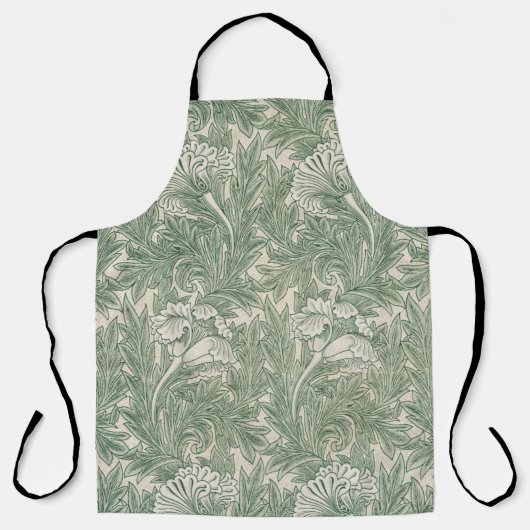 William Morris tulp behang textiel groen Schort (Voorkant)