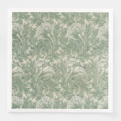 William Morris tulp behang textiel groen Servet (Voorkant)