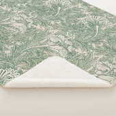 William Morris tulp behang textiel groen Sherpa Deken (3/4)
