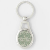 William Morris tulp behang textiel groen Sleutelhanger (Voorkant)
