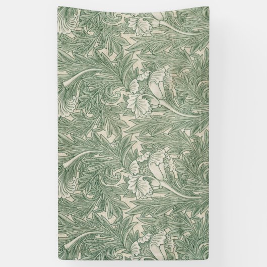 William Morris tulp behang textiel groen Spandoek (Verticaal)