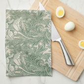 William Morris tulp behang textiel groen Theedoek (Quarter Fold)