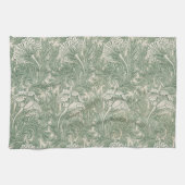 William Morris tulp behang textiel groen Theedoek (Horizontaal)
