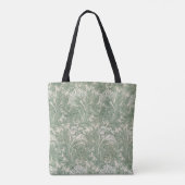 William Morris tulp behang textiel groen Tote Bag (Achterkant)