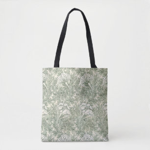 William Morris tulp behang textiel groen Tote Bag
