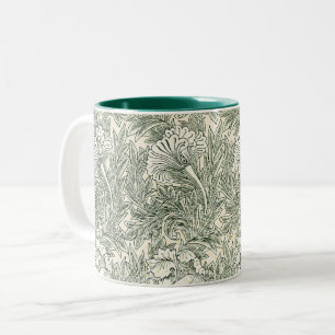 William Morris tulp behang textiel groen Tweekleurige Koffiemok