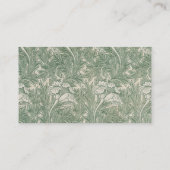 William Morris tulp behang textiel groen Visitekaartje (Achterkant)
