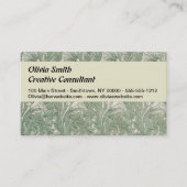 William Morris tulp behang textiel groen Visitekaartje (Voorkant)