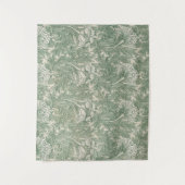William Morris tulp behang textiel groen Wandkleed (Voorkant)