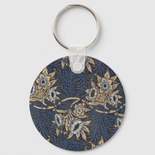 William Morris tulp en wilg tapijtpatroon Sleutelhanger