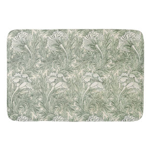 William Morris Tulp Groen Bloemstuk Kunstprint Badmat