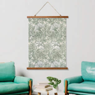 William Morris Tulp Groen Bloemstuk Kunstprint Hangend Wandkleed