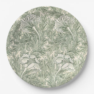 William Morris Tulp Groen Bloemstuk Kunstprint Papieren Bordje