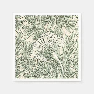 William Morris Tulp Groen Bloemstuk Kunstprint Servet