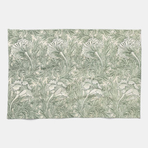 William Morris Tulp Groen Bloemstuk Kunstprint Theedoek