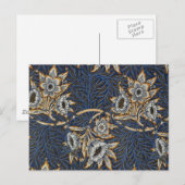 William Morris Tulp Wilgenpatroon Blauwe Bloem Briefkaart (Voorkant / Achterkant)
